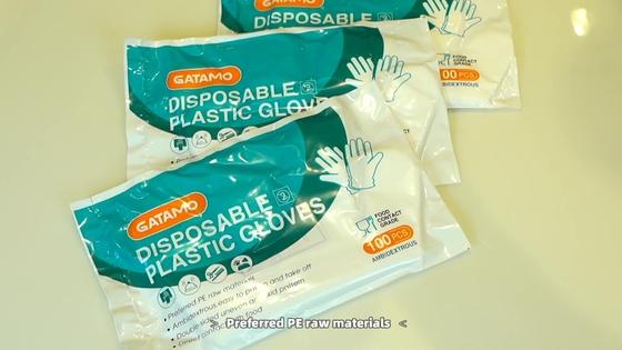 가타모 인색한 다목적 버릴 수 있는 명백한 투명한 HDPE 부엌 음식 높은 등급의 어린이들의 PE 글러브